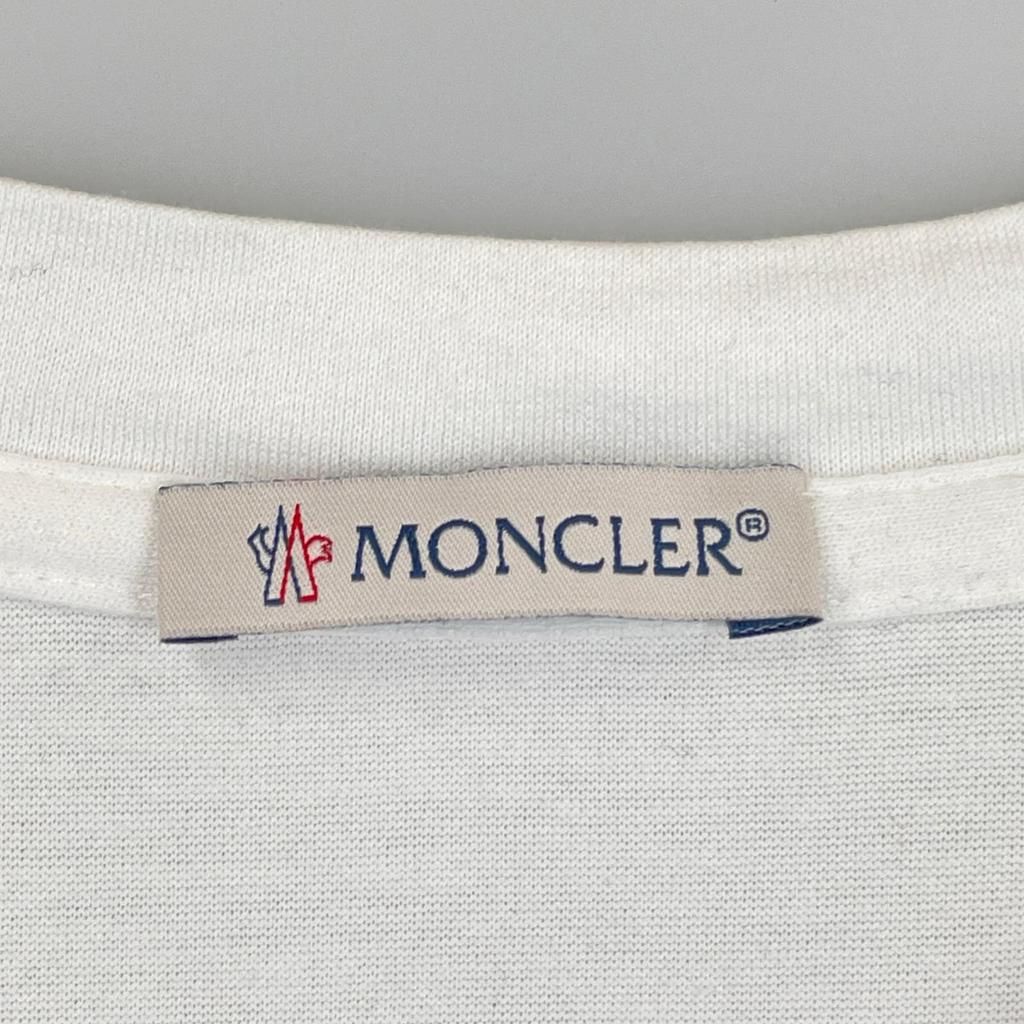 MONCLER L MENS Short sleeve T-shirt White Model H10918C00048 8390Y