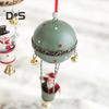 Рождественский кулон, железный воздушный шар, украшение с колокольчиком, фигурка Санта-Клауса, подвесные украшения в виде воздушного шара для рождественской елки, стола, камина