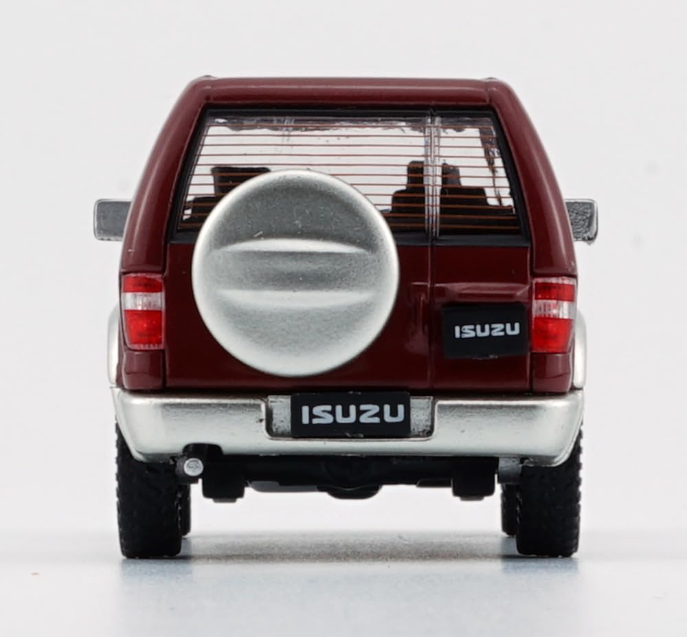 BM CREATIONS 1/64 Scale Isuzu Bighorn 1998-2002 Dark Red RHD Finished Product