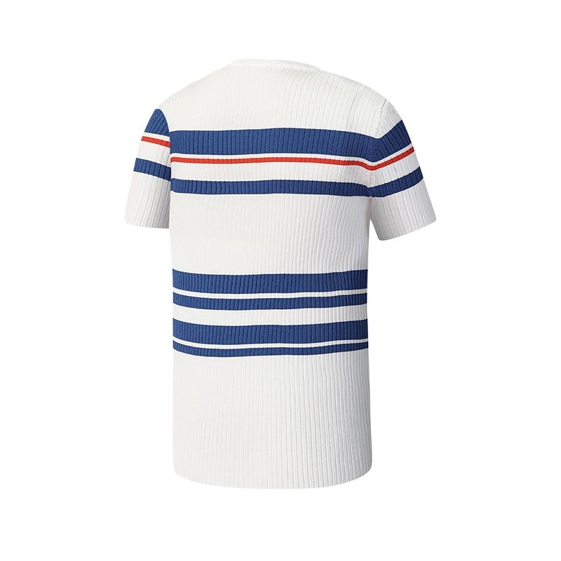Fila Приталенная мужская футболка для гольфа с круглым вырезом и коротким рукавом Женские топы A11W625420F-WT