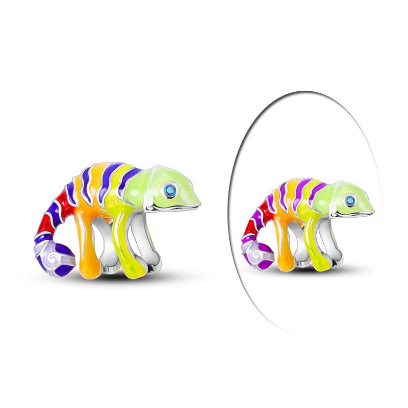 925 Silver Chameleon Beads Firefly Charms for DIY Jewelry Making Women Bracelet Gift 100%