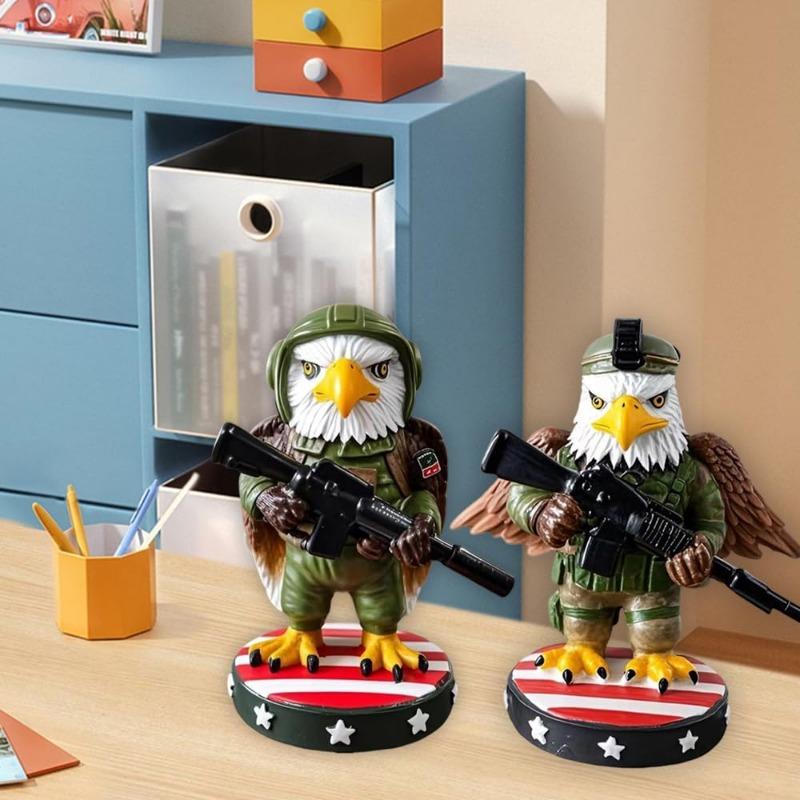Орел-посвящение ветеранам, скульптура-посвящение ветеранам, статуя орла из смолы военного солдата на День ветеранов, День памяти, патриотическое украшение стола в домашний офис