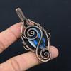 Labradorite Gemstone Pure Copper Wire Wrapped Handmade Pendant Jewelry Gift For Her