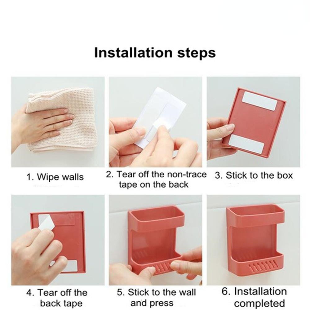 Hole-free Wall Hanging Paste Embracing Remote Control Storage Box Opening Mobile Phone Charging Rack Storage Rack HMKH YSXX