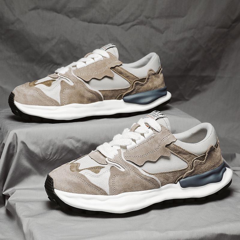 Мужские модные дышащие кроссовки в стиле ретро: Повседневная модная обувь на толстой подошве