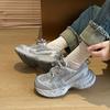 Весенне-летние новые ультралегкие дышащие спортивные и повседневные кроссовки на толстой подошве, ультра-огненные кроссовки папы в парижском стиле женские