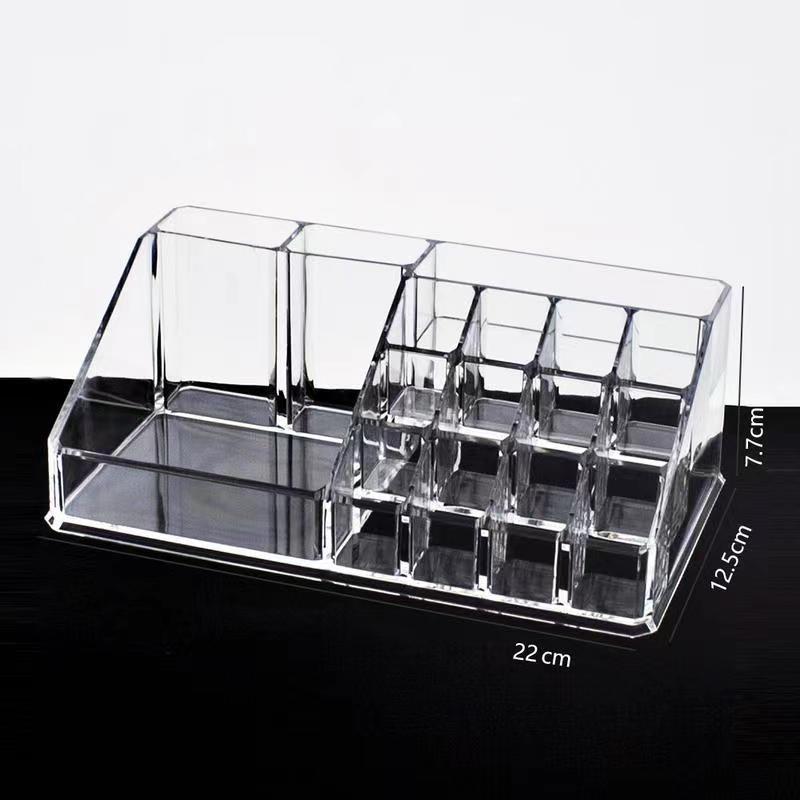 Прозрачный ящик для хранения косметики, помады и украшений - цельный органайзер для туалетного столика