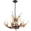 Rustic Antler Chandelier for Living Room and Cafe In Wooden Cottage