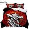 Комплект постельного белья с рисунком «Дракон» с изображением белого дракона в японском стиле Tatsu Folk Noble Monster Twin Комплект постельного белья Double Queen King Полиэстеровый чехол для одеяла