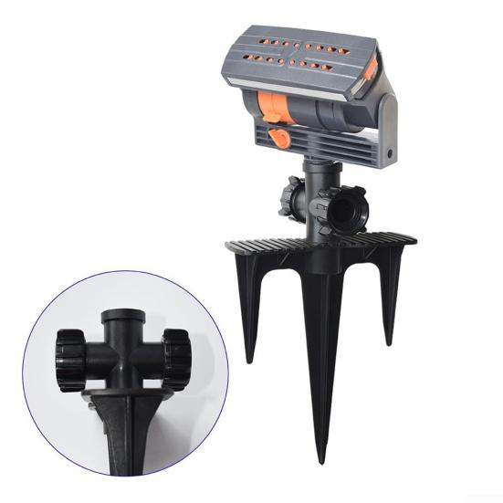 Газонный дождеватель 16 отверстий Дождеватель с колышком для грунта Регулируемый 4 режима распыления Садовый дождеватель для полива растений во дворе, на газонах, овощей