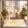 Рождественское снежное покрывало с гирляндами 180 см x 45 см блестящая дорожка для стола легкая фотография