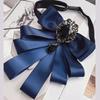 Fabric Bowtie Crystal Neck Decoration Brooch Accessories Collar Flower  Women Accessories