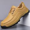 Модная мужская повседневная обувь из коровьей кожи для активного отдыха и пеших прогулок, весна-осень, новая дизайнерская обувь на платформе, мужские модные лоферы на шнуровке для мужчин