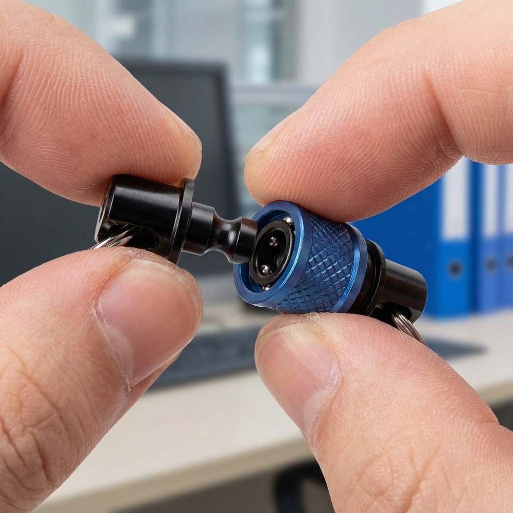 360 Degree Rotation Detachable Keychain Clip Retractable Key Chain  Hiking Accessories