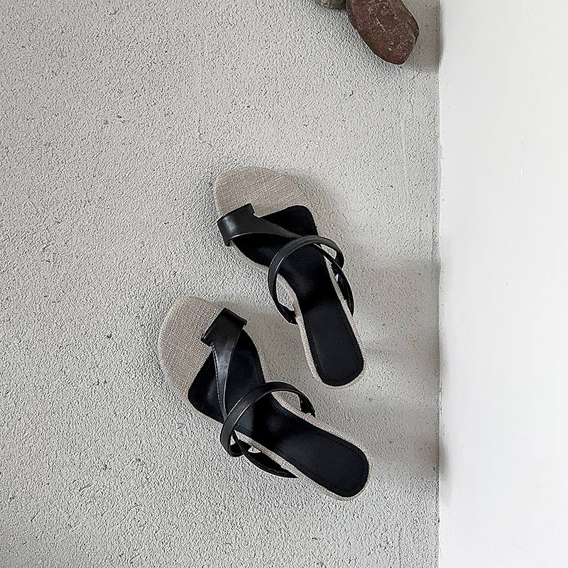 Krazing Pot Летние мюли из овчины, размер 40, шлепанцы, европейский дизайн, слипоны, тонкий высокий каблук, женские босоножки с открытым носком