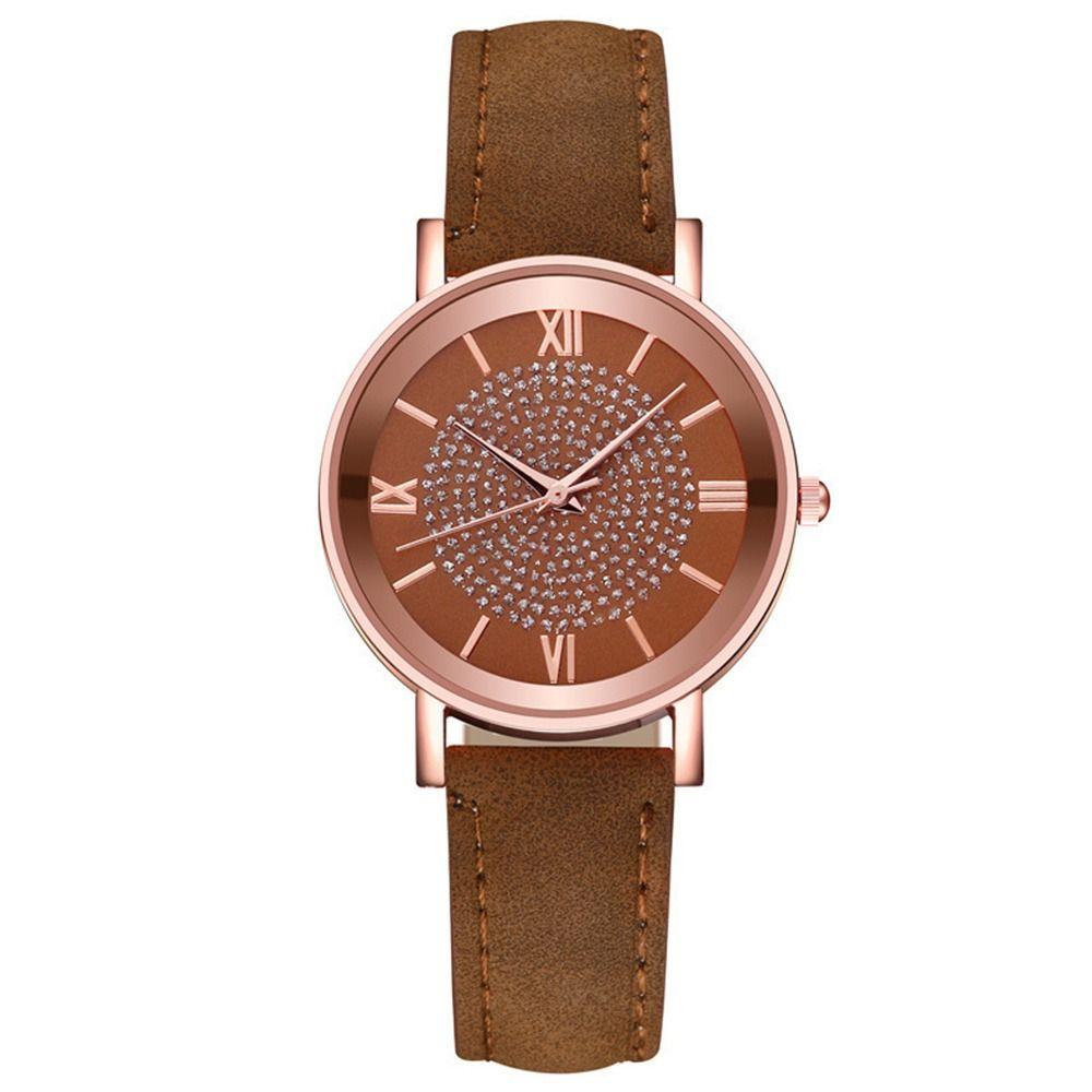 Модные водонепроницаемые повседневные кварцевые часы с круглым циферблатом, изысканные наручные часы для женщин