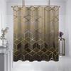 1 шт. коричневая градиентная клетчатая штора для душа с принтом, водонепроницаемая, моющаяся, с 12 крючками, для ванной комнаты, душа, ванны, для домашнего использования