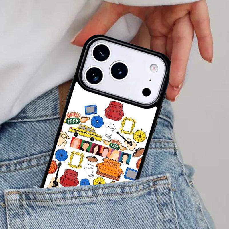 Central Perk Friends TV Show Phone Case for iPhone 16e 15 14 13 12 17 Pro Max Plus Air 17pro Cover Coque