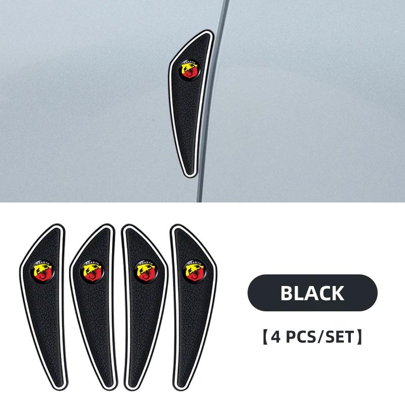 HIBWO1 4Pcs Car Styling Door Side Edge Anti-collision Bumper Strip Sticker For Fiat Abarth 595 Abarth 500 Abarth 124 Spider Accessories
