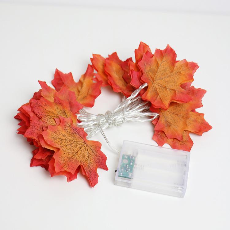 Maple Leaf Pumpkin LED String Lights for Halloween & Thanksgiving Decoration