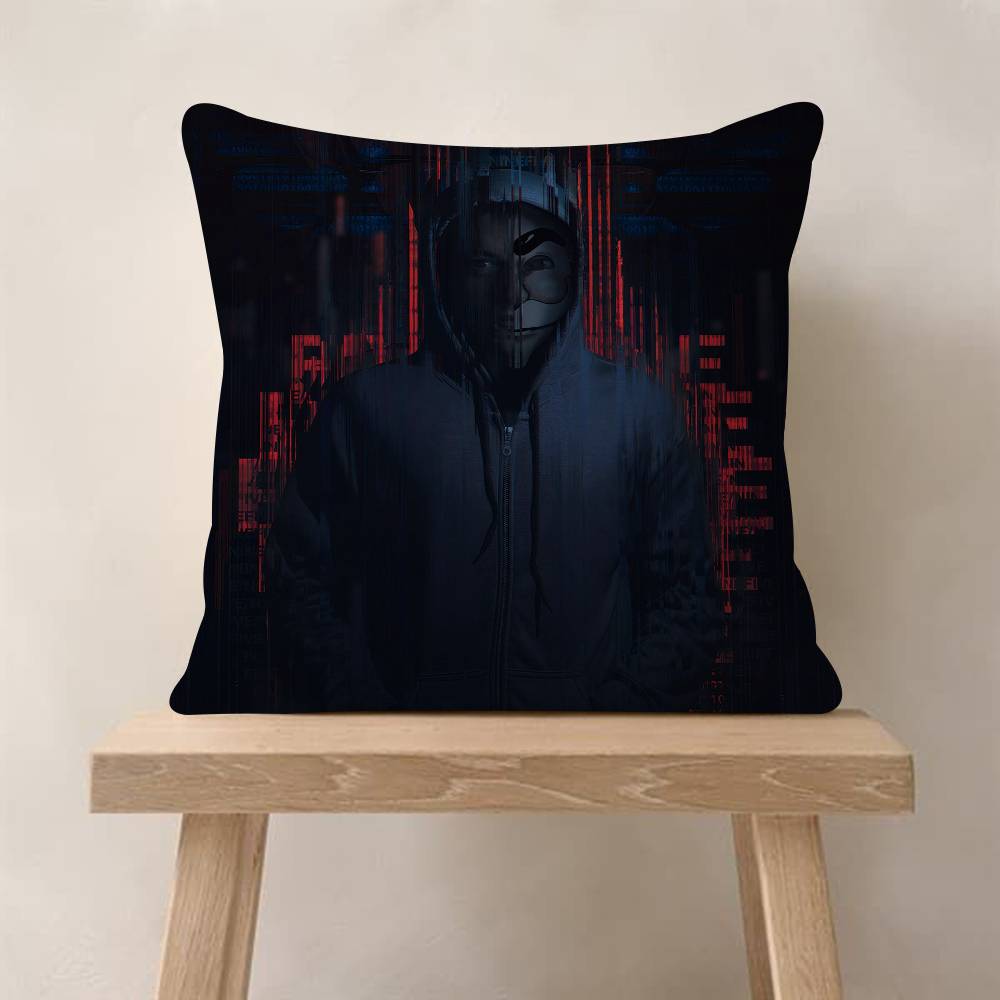 Horror Tv Series Movie Mr RRobot Decorative Room Aesthetics Pillow Case Home Decor Bedroom Sofa Bed Couch Pillow Cover x