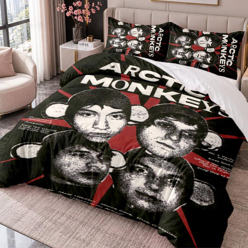 Arctic Monkeys 3Pcs Bedding Set Duvet Cover With Two Pillowcases For Bedroom Home Decoration