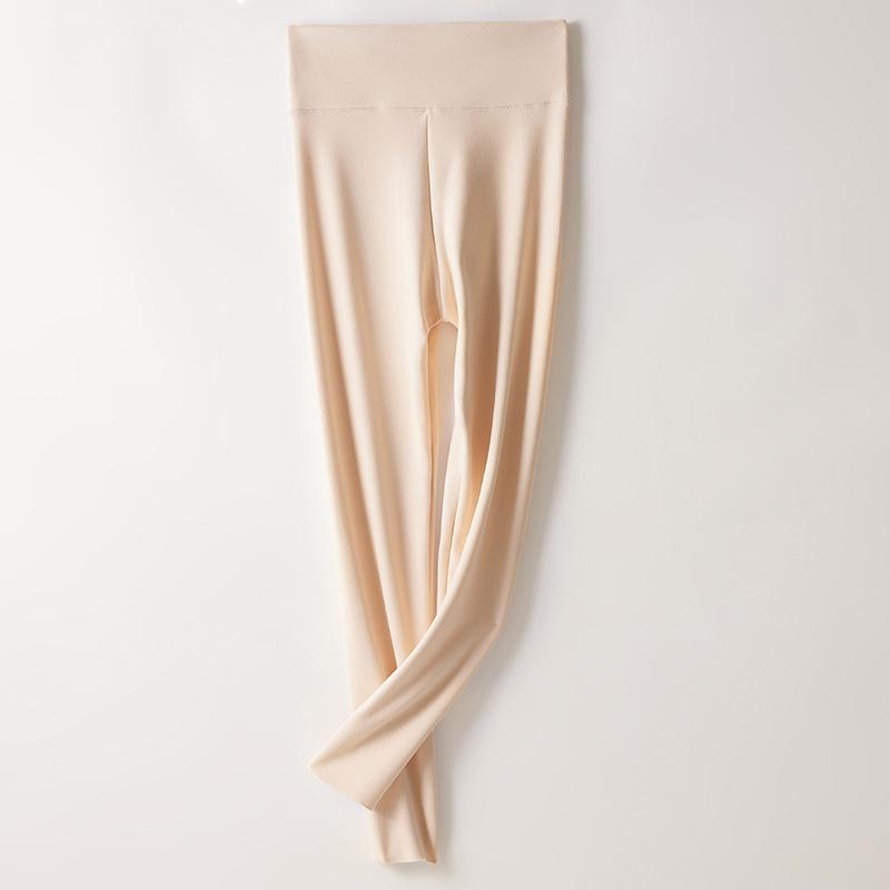 Women's Seamless High Waist Double-Sided Velvet Warm Trousers – Self-Heating, Plus Size, Autumn/Winter.