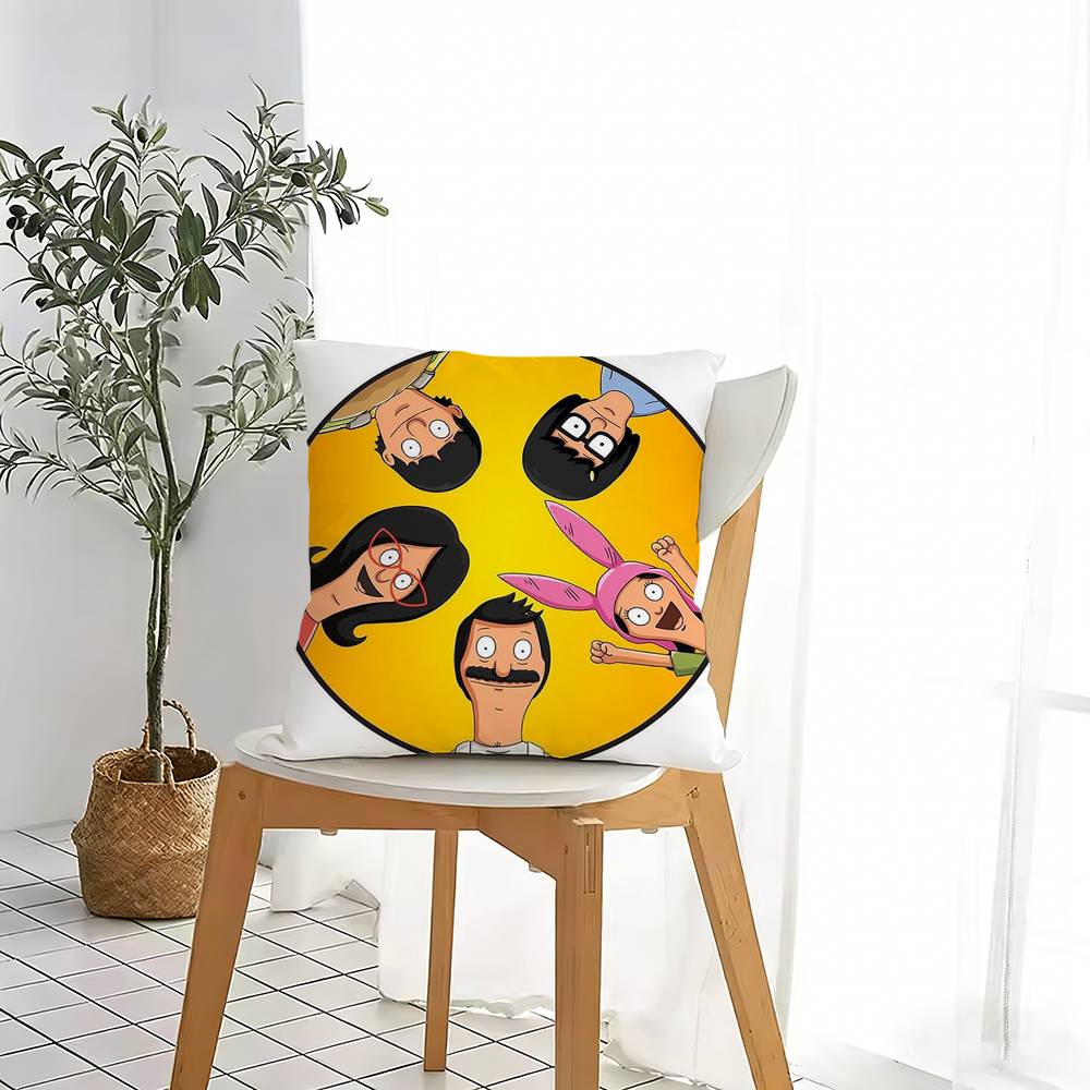 Cartoon B-Bobs Burgers Pillow Case Pattern Printed Pillowcase For Living Room Sofa Cushion Cover