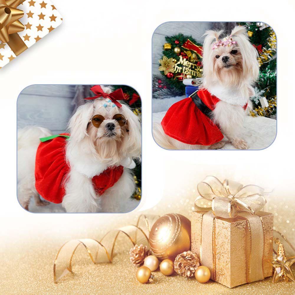 Cat Puppy Dress Winter Outfit Animals Costume Dogs Clothes Warm Coat Christmas Dog Dresses