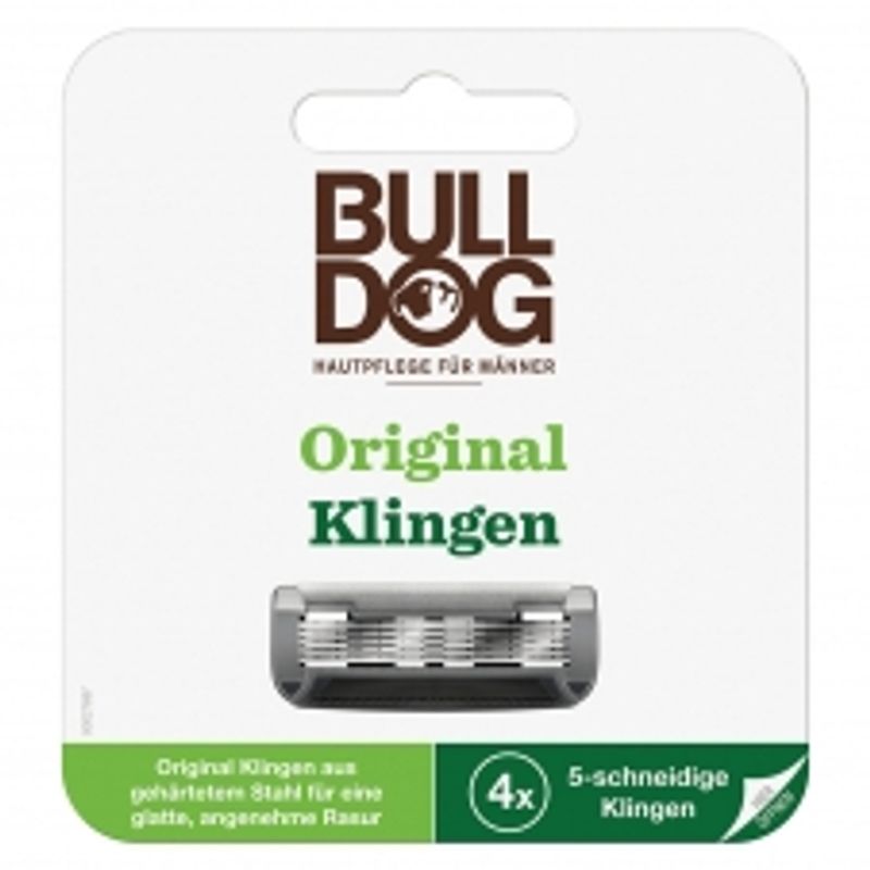 BULLDOG Оригинальные сменные кассеты для мужской бритвы с 5 лезвиями (4 шт.)