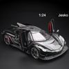 1:24 Jesko Absolut Суперкар Сплав Литье под давлением Игрушечная модель автомобиля Звук Свет Игрушка Продвинутая Коллекция Подарок