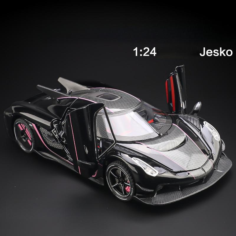 1:24 Jesko Absolut Суперкар Сплав Литье под давлением Игрушечная модель автомобиля Звук Свет Игрушка Продвинутая Коллекция Подарок