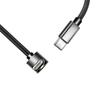 Кабель USB C — USB C 60 Вт, Г-образный под 90 градусов, для быстрой зарядки телефона, Data Cord для iPhone Samsung Xiaomi Huawei Type C, Быстрый провод