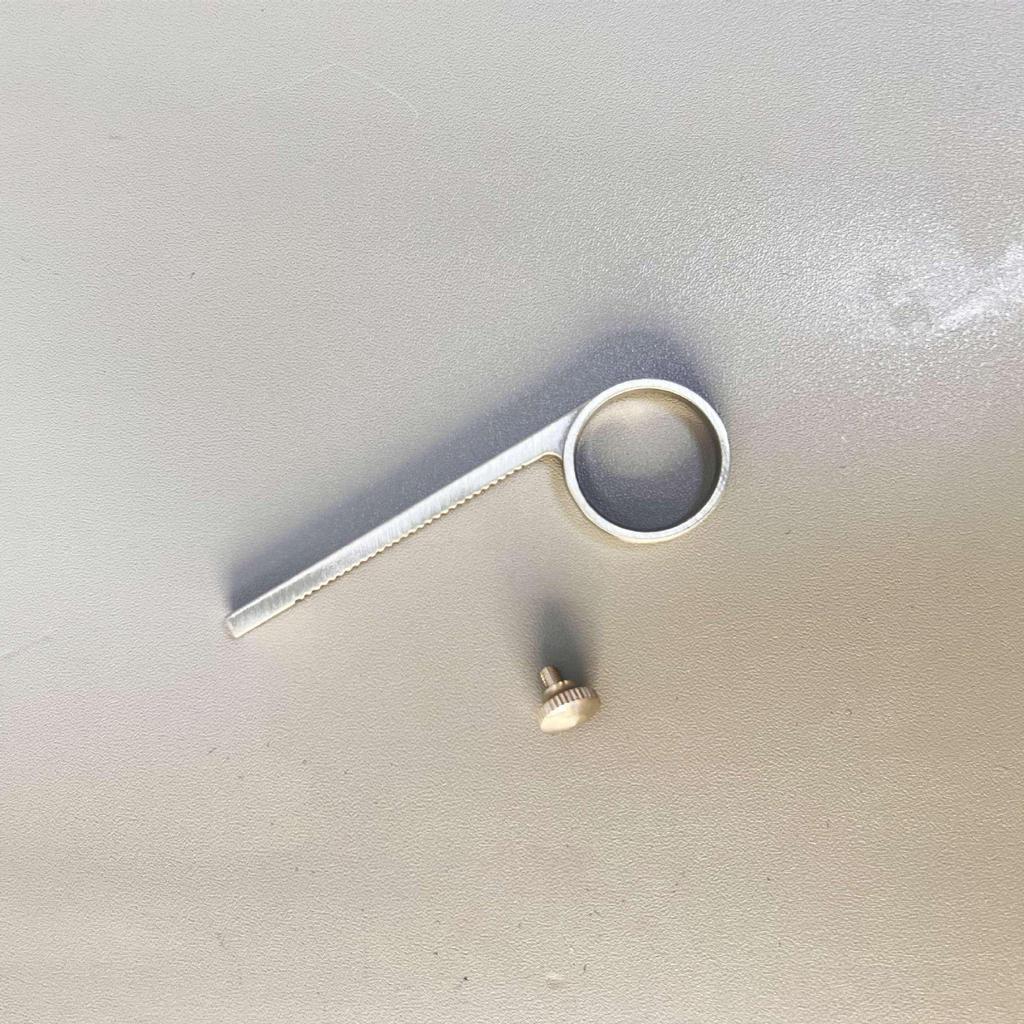 B-flat Piccolo Trumpet Finger Hook & Horn Hand Rest - Brass Parts & Accessories with Single Screw