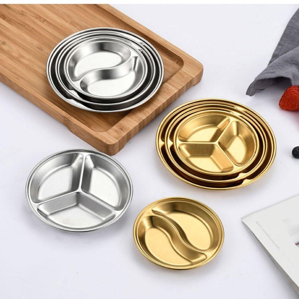 Gold Silver Sauce Plate Stainless Steel Seasoning Tray High Quality Sauce Dishes Resturant
