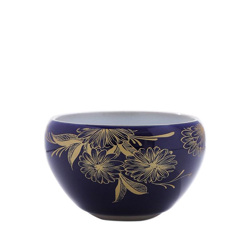 Ru Kiln Crackle Ceramic Vintage Master Single Cup Jilu Kung Fu Large Personal Tea Bowl Factory Direct Sale