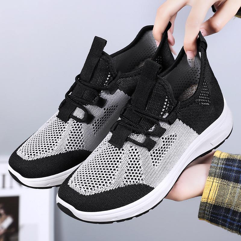 Женские летние кроссовки для бега, повседневные, спортивные, для хайкинга - корейская вязаная сетка, легкие, дышащие, нескользящие, износостойкие, удобные в носке