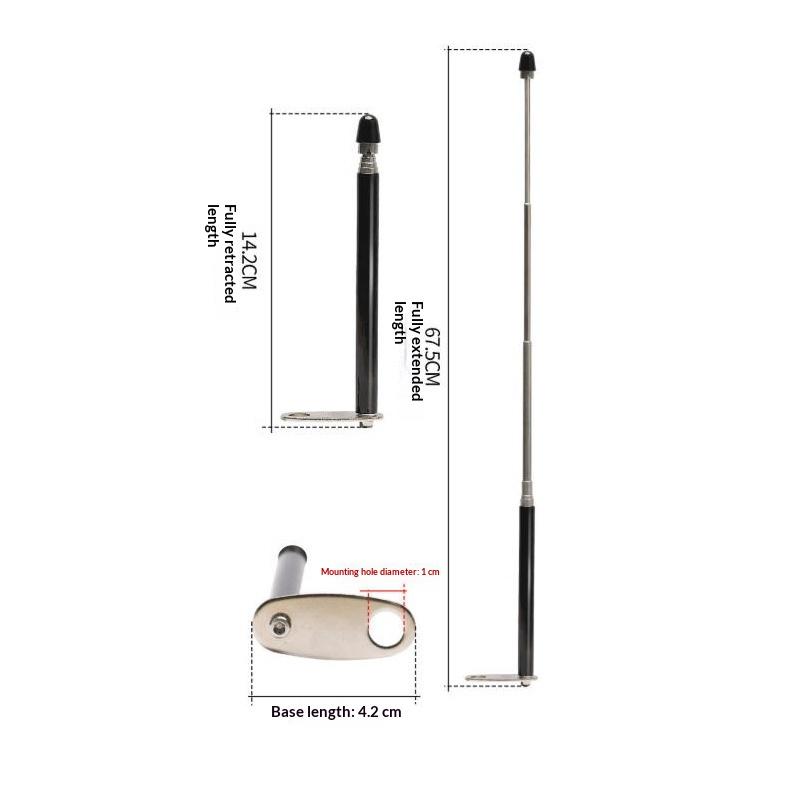 Portable Motorcycle Flagpole Handlebar Mounting Stand Flag Pole Holder Accessories Adjustable For Road Folding Cycle