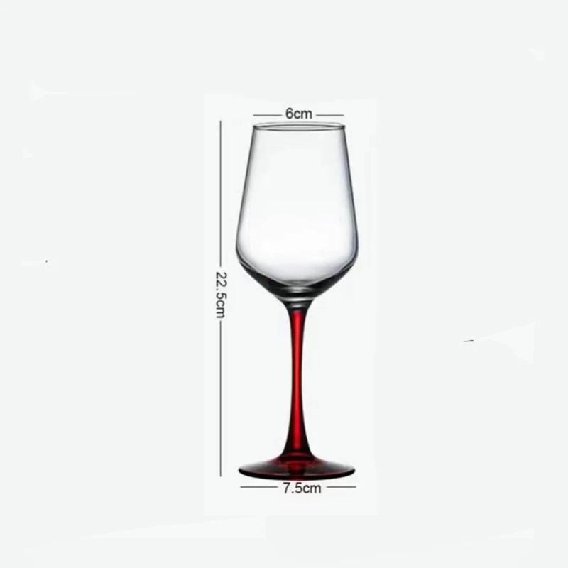 High Quality Colorful Glass Wine Glass Glasses for Champagne Wineglass Whiskey Cup Cups Vintage Drinking Goblet Luxury Set Bar
