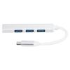 4-портовый USB 3.0 хаб многофункциональный Type-C разветвитель удлинитель док-адаптер OTG для ПК(Серебряный )