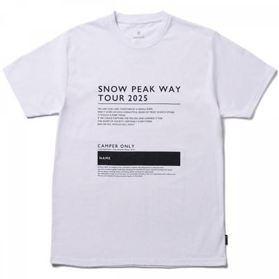 Футболка Snow Peak Spw Tour 2025 мужская, сшитая, белая, размер M, Ts 25su10203001