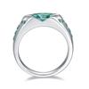 Сертифицированное GRA кольцо с муассанитом 5*10 мм, 1 карат, сине-зеленое, VVS1, лабораторное кольцо с бриллиантом для женщин, обручальное кольцо с обещанием помолвки