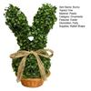Easter Bunny Topiary Tree Rabbit Shaped Artificial Topiary with Bow Indoor Outdoor Garden Porch Easter Holiday Party Decoration