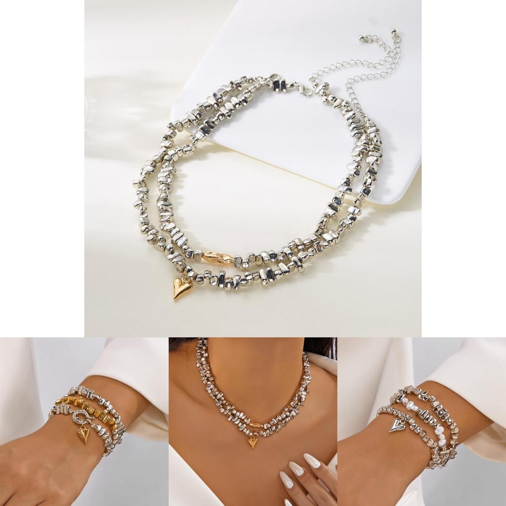 Womens Geometric Trendy Jewelry Set With Alloy Pendant In Cool Aesthetic