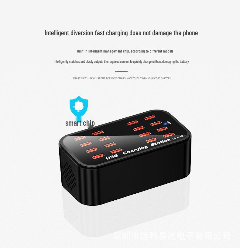 Germany 2026 YF16 100W USB Multi-Port Desktop Charger: Fast Charging Station for Mobile Devices