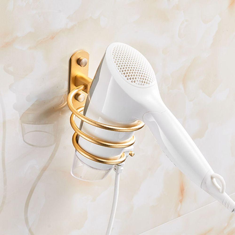 Алюминиевый держатель для фена, долговечный спиральный держатель, настенный органайзер для дома