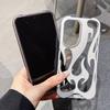 Крутой полый чехол для телефона с узором пламени для Samsung S25 S24 Plus S22 S23 Ultra A16 A06 A55 A15 A54 A14 Тонкий Ударопрочный Мягкий Чехол