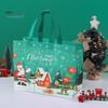 Рождественский подарочный пакет Санта-Клаус Снеговик Дизайн большой емкости с двойной ручкой из нетканого материала Подарочная упаковка для конфет