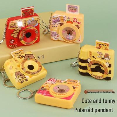 Креативный светящийся брелок Polaroid со звуком - Милый шарм для сумки в подарок