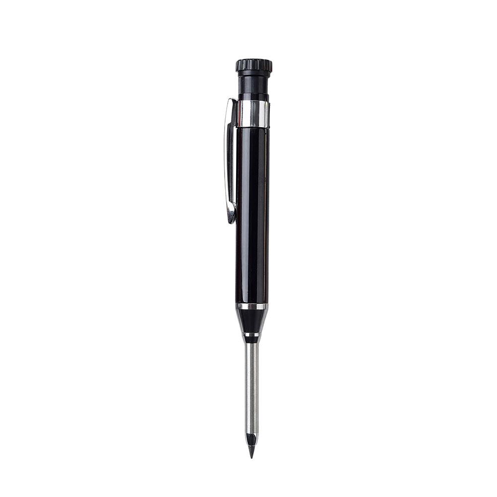 Long Head Nib Deep Hole Woodworking Metal Solid Carpenter Mechanical Pencil Set with Sharpener Construction Marking Scriber Tool